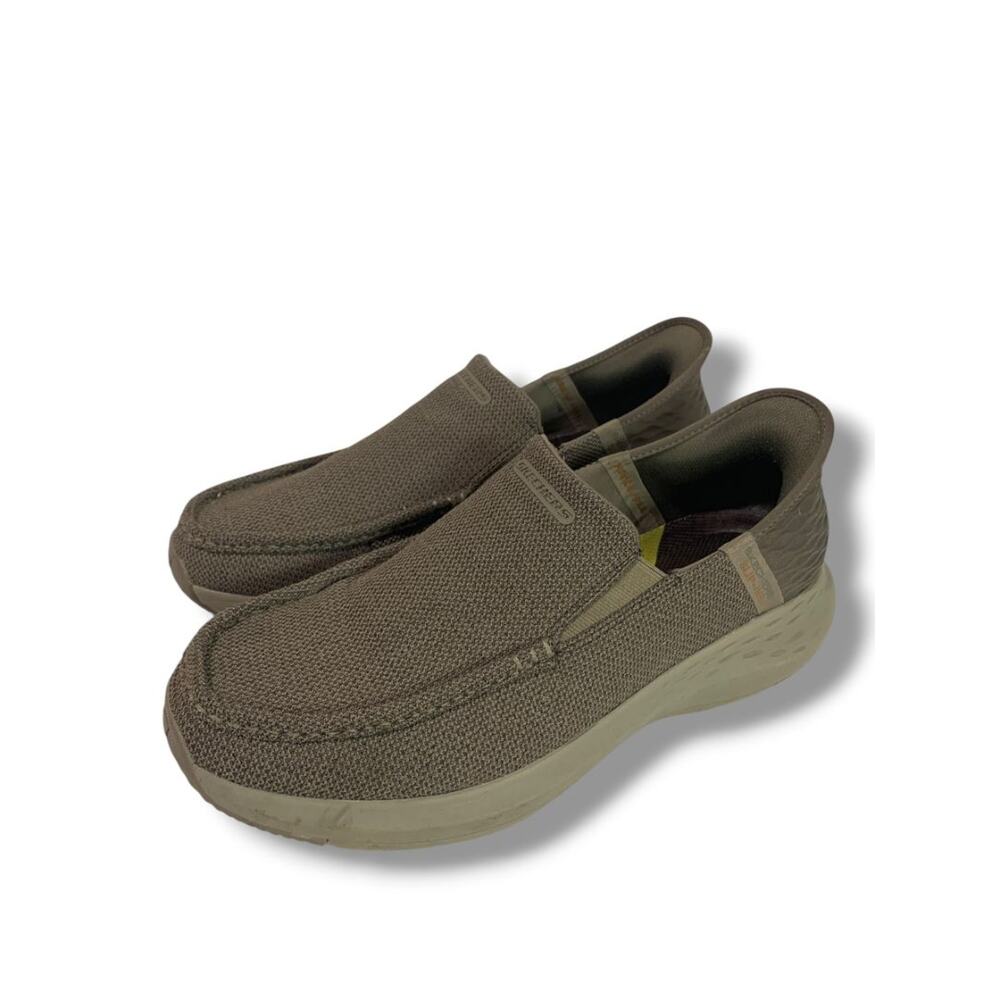 Size 11 Skechers Slip-Ins Mens Parson Ralvens Shoes Taupe 204804